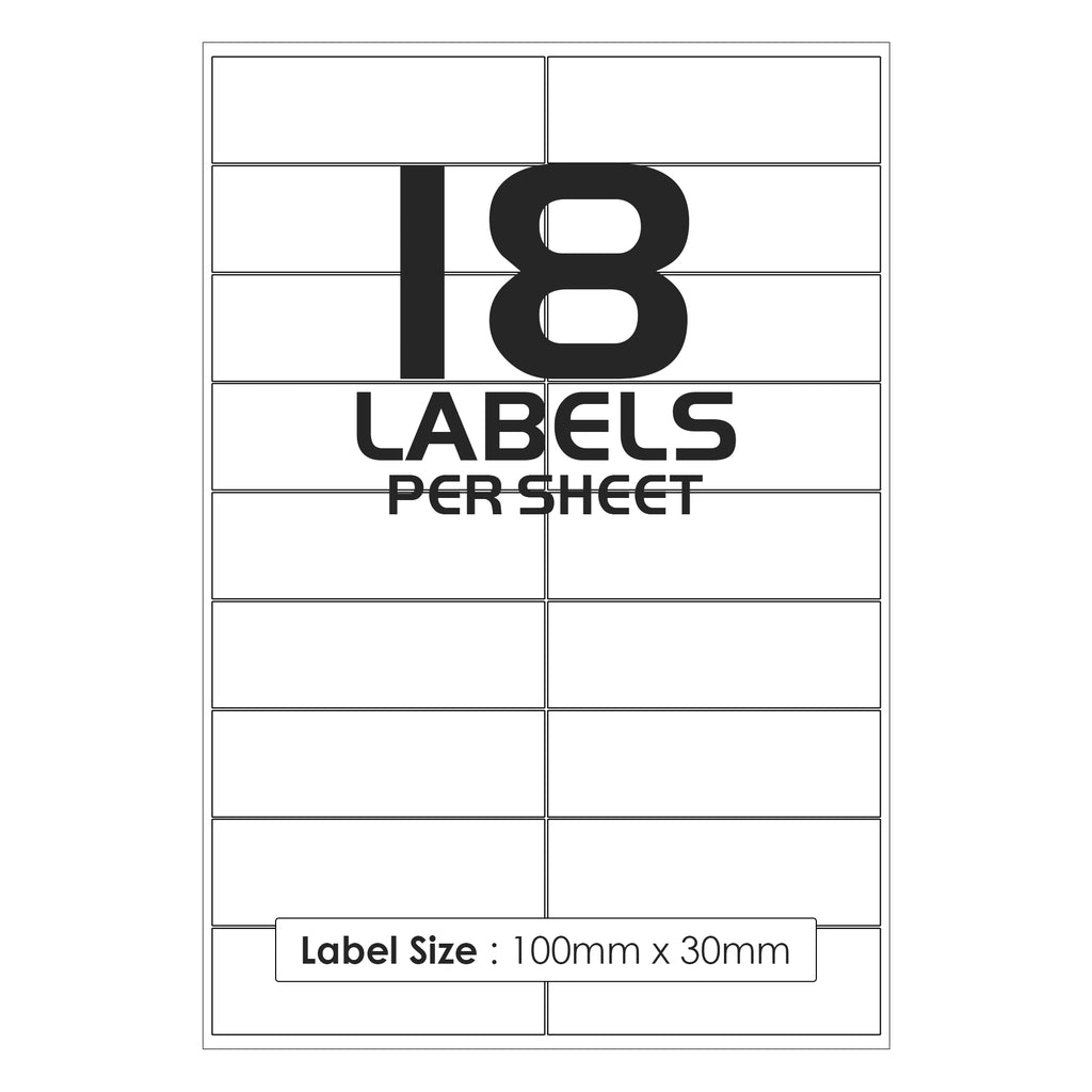 18 Labels Per Sheet